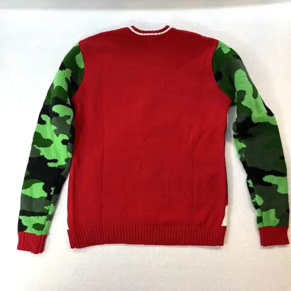 Celebrate Together Men Sz Small Christmas Sweater Deer Drinking Hot Cocoa Ugly - Picture 2 of 8